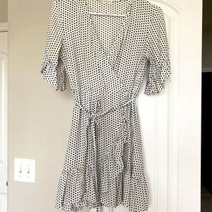 White and black polka dots dress oysho s